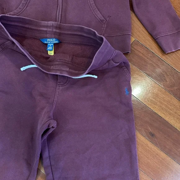 Polo by Ralph Lauren Kids Burgundy Sweatpants & Hoodie Set